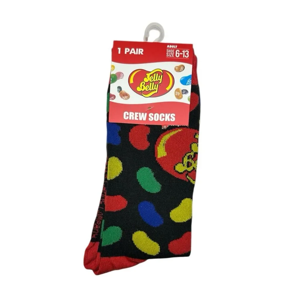2x Jelly Belly Novelty Crew Socks Adult Set Size 6-13